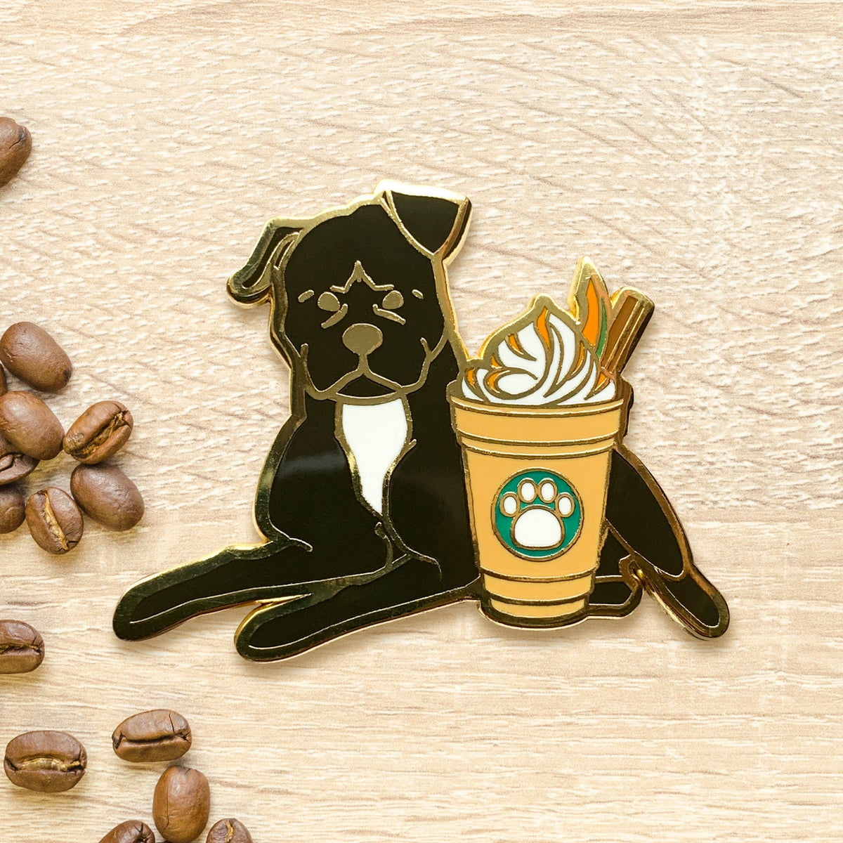 Black Pitbull x Pumpkin Spiced Latte Pin