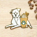 White Pitbull x Pumpkin Spiced Latte Pin - Shop Avnu
