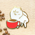 White Pomeranian x Cappuccino Pin - Shop Avnu