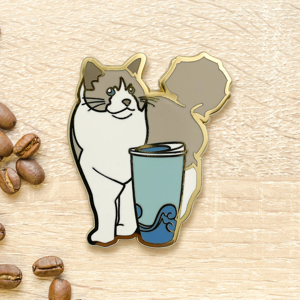 Ragdoll x Coffee Mug Pin