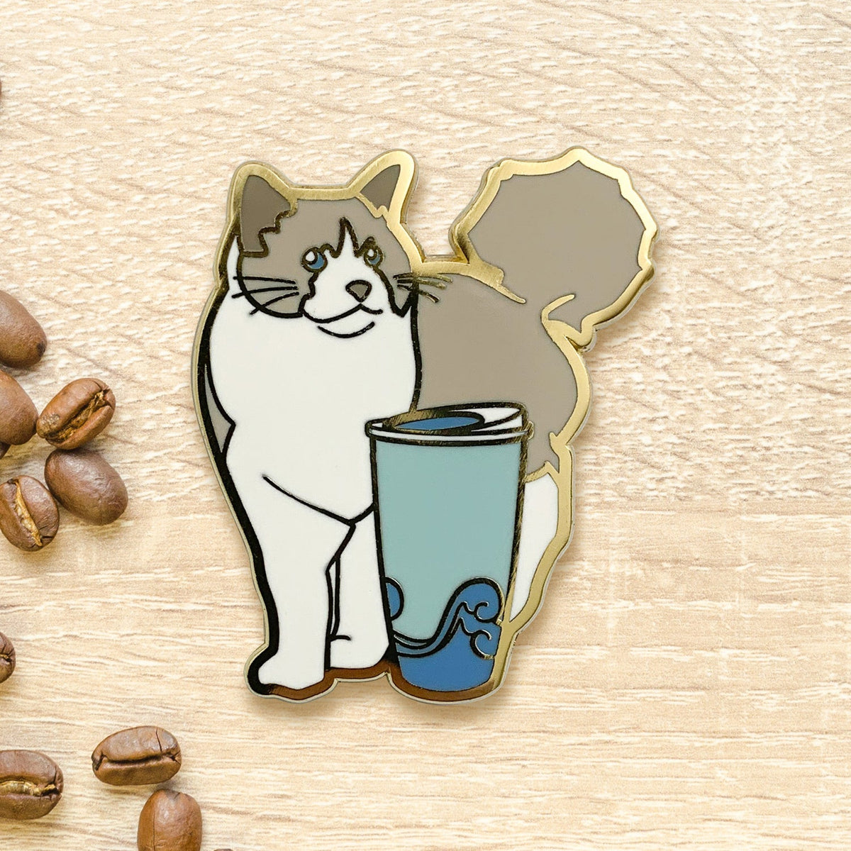 Ragdoll x Coffee Mug Pin