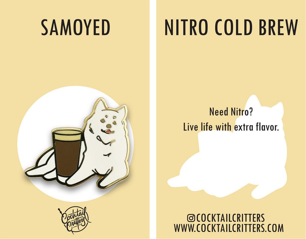 Samoyed x Nitro Cold Brew Pin - Shop Avnu