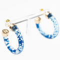 Blue Foil Mini Hoop Earrings - Shop Avnu