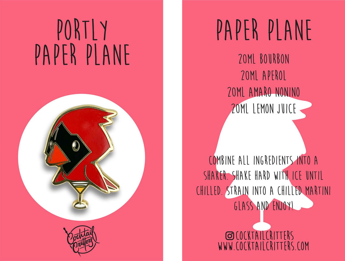Portly Paper Plane Pin - Shop Avnu