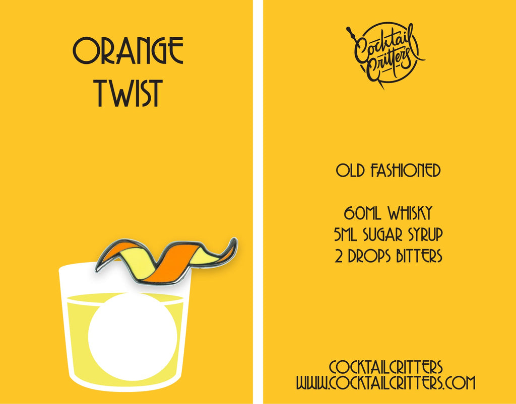 Orange Twist Pin
