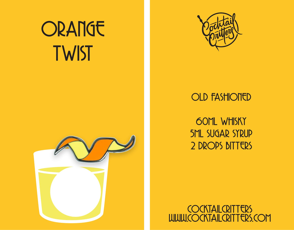 Orange Twist Pin
