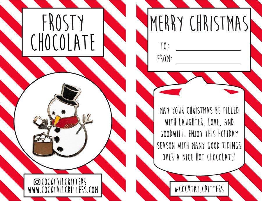 Frosty Snowman x Christmas Chocolate Pin - Shop Avnu