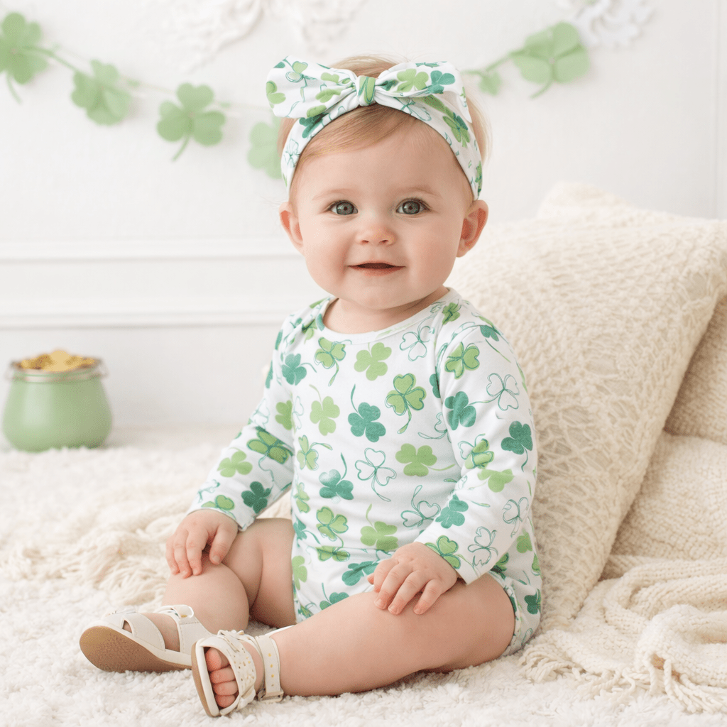 Shamrock Baby Bodysuit – Soft Bamboo Irish Charm - St. Pat - Shop Avnu