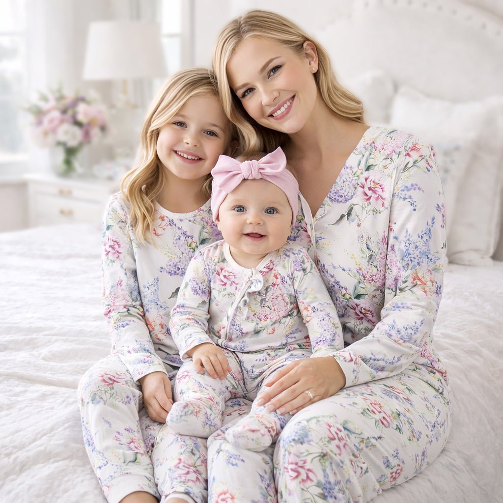Dream Blossom Bamboo Kids Pajama Set with Floral Print - Shop Avnu