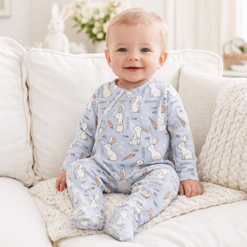 Cottontail Crew Soft Bamboo Easter Zipper Romper for Baby - Shop Avnu