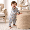 Wild Wrangler/Blue Western Bamboo Henley Cowboy Romper - Shop Avnu