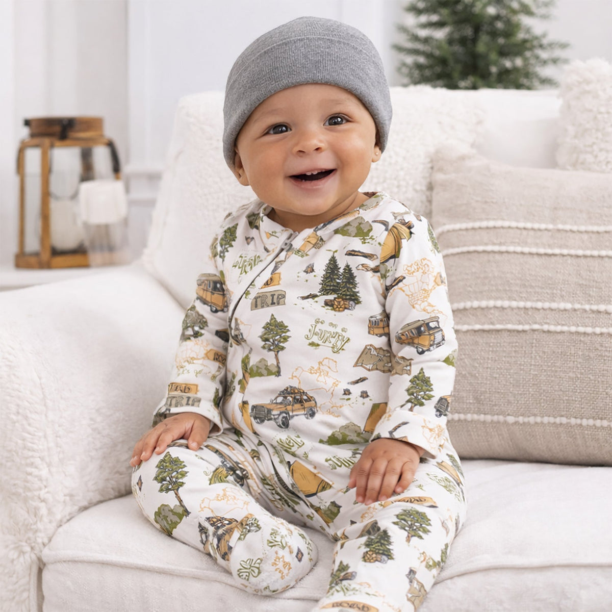 Trailblazer Bamboo Zipper Convertible Romper for Baby Boys - Shop Avnu