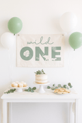 Wild One First Birthday Canvas Banner - Jungle Theme - Shop Avnu
