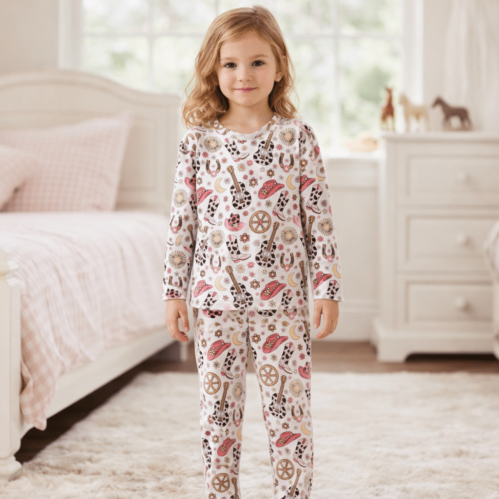 Cowgirl Cutie Girl's Bamboo Pajama Set - Shop Avnu