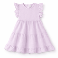 Lavendar Eyelet Flutter Sleeve Gauze Easter Dress - Shop Avnu