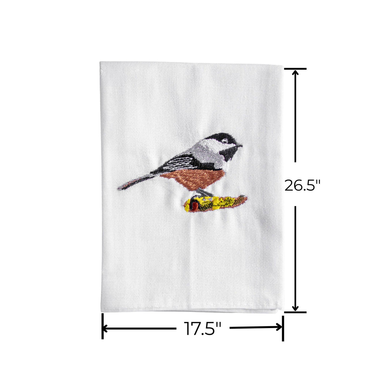 100% Cotton Tea Towels with Bird Embroidery - Kitchen Towels