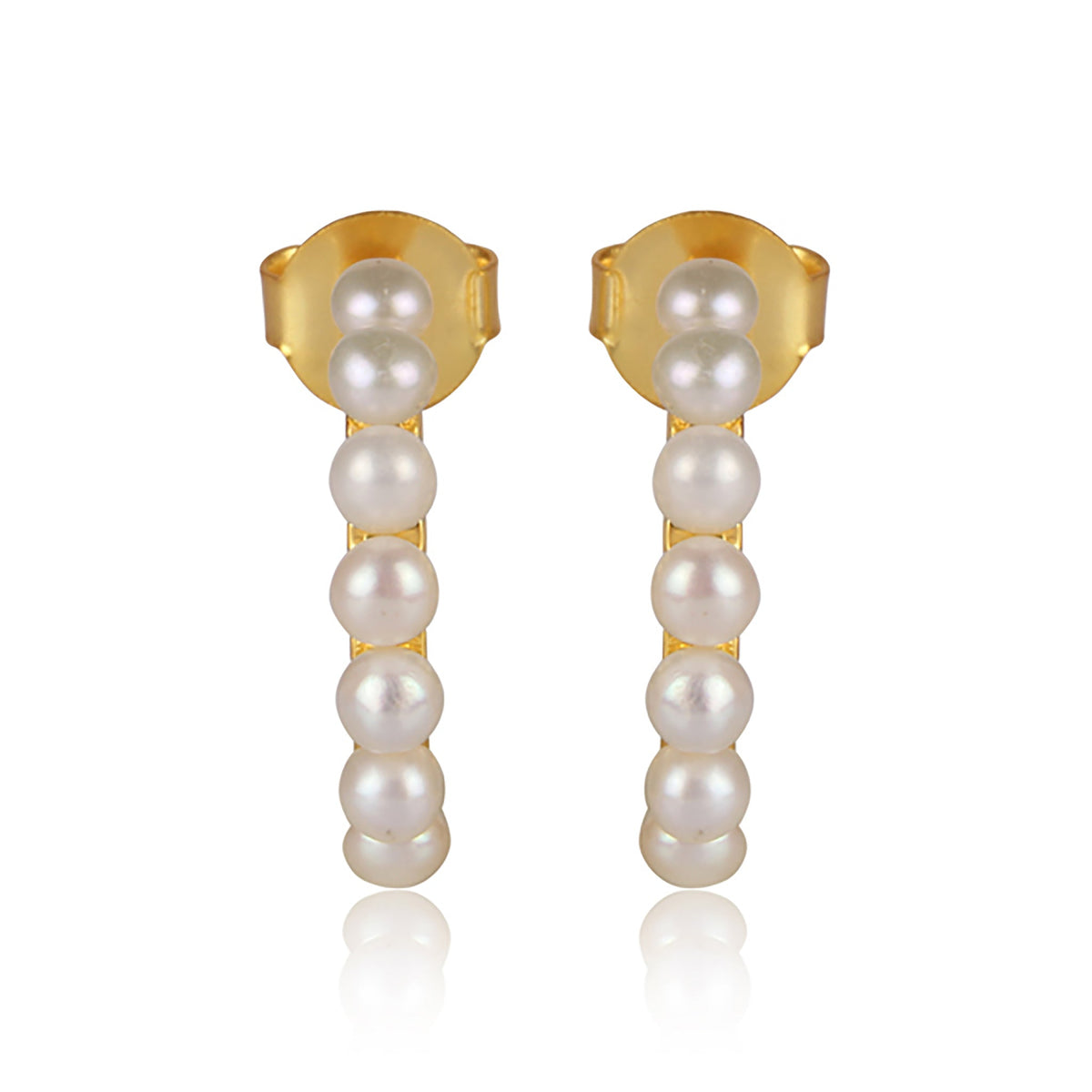 Luna Hoop Earrings - Pearl
