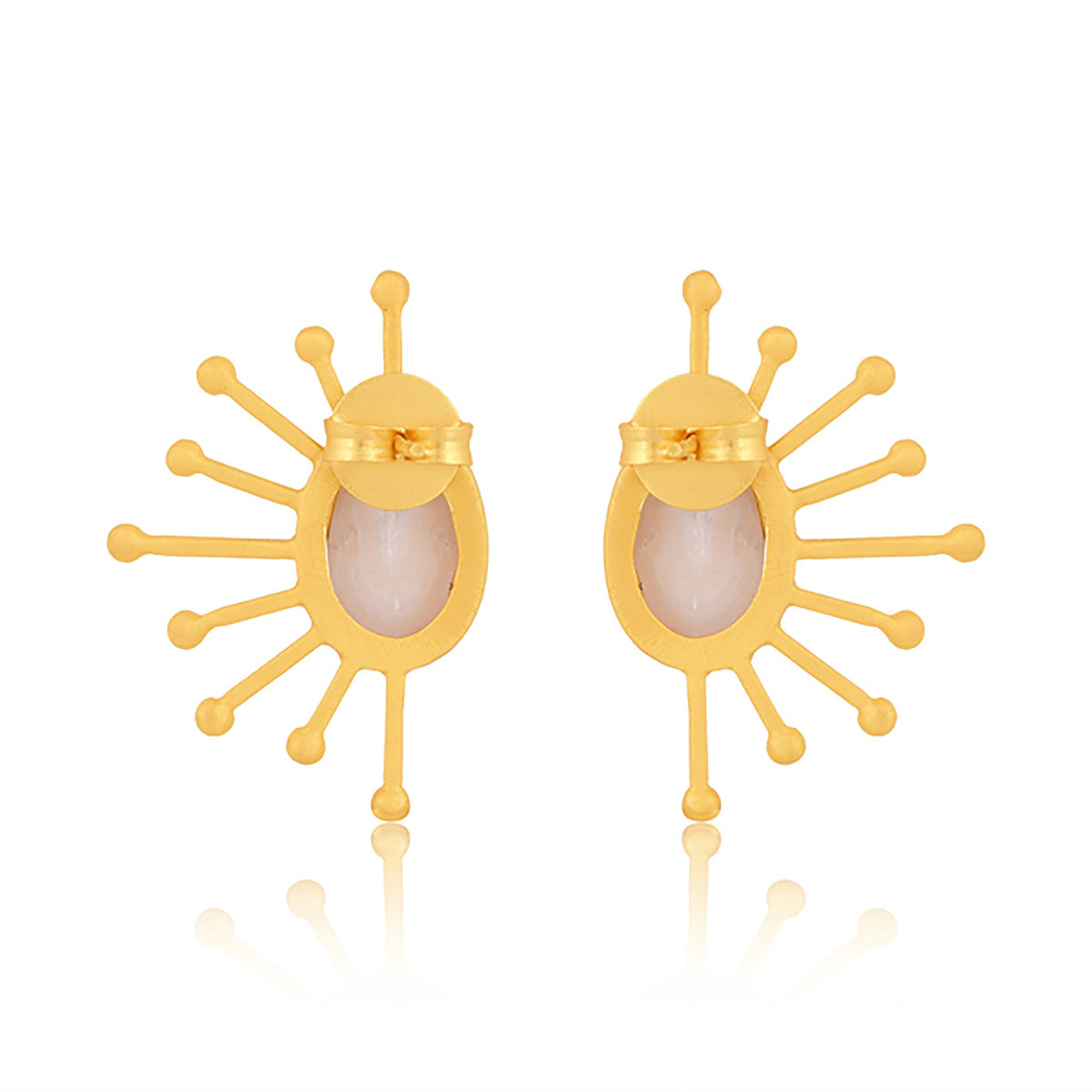 Ray of Sunshine Stud Earrings - Pearl