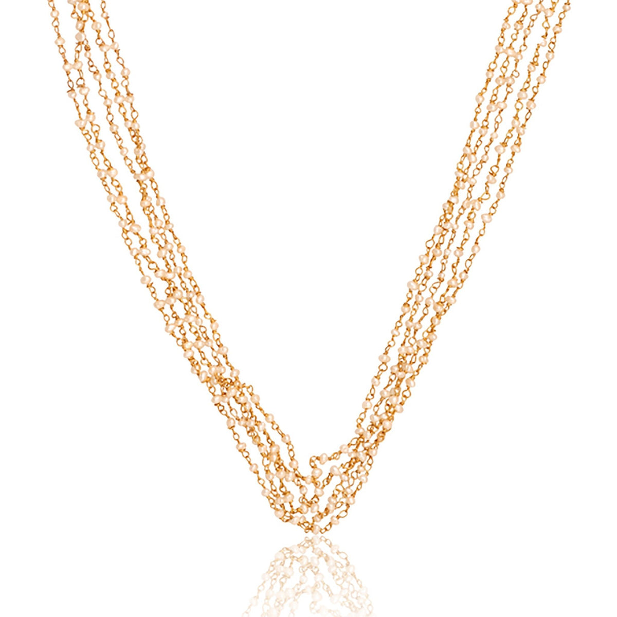 Stay Golden Necklace - Pearl - Shop Avnu