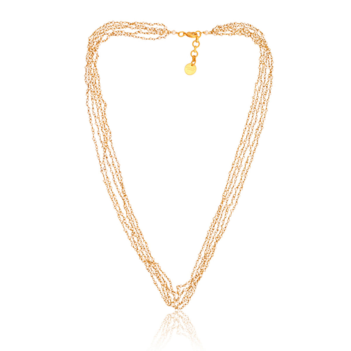 Stay Golden Necklace - Pearl - Shop Avnu