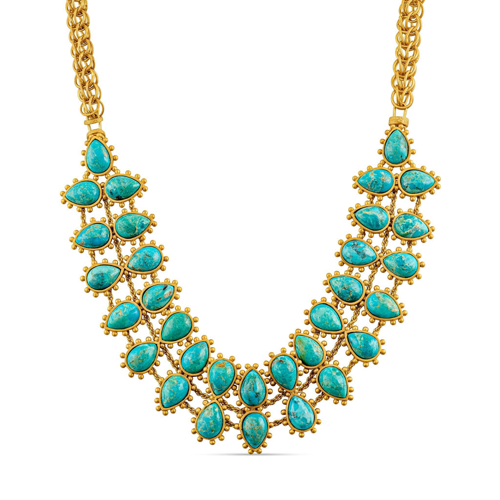 Rio Collar Necklace - Turquoise - Shop Avnu