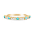 Marilyn 14K Gold Turquoise Ring with White Diamonds - Shop Avnu