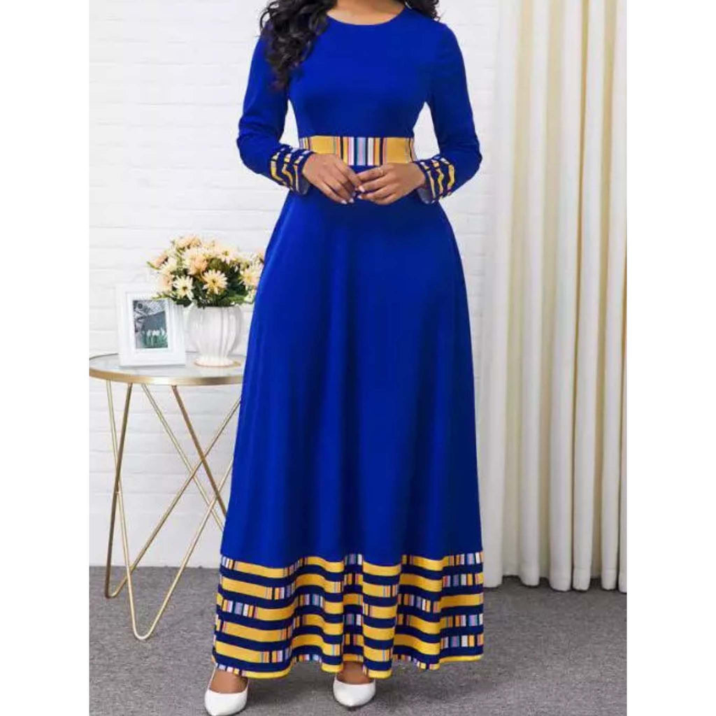 Dashiki Formal Long Sleeved Maxi Dress