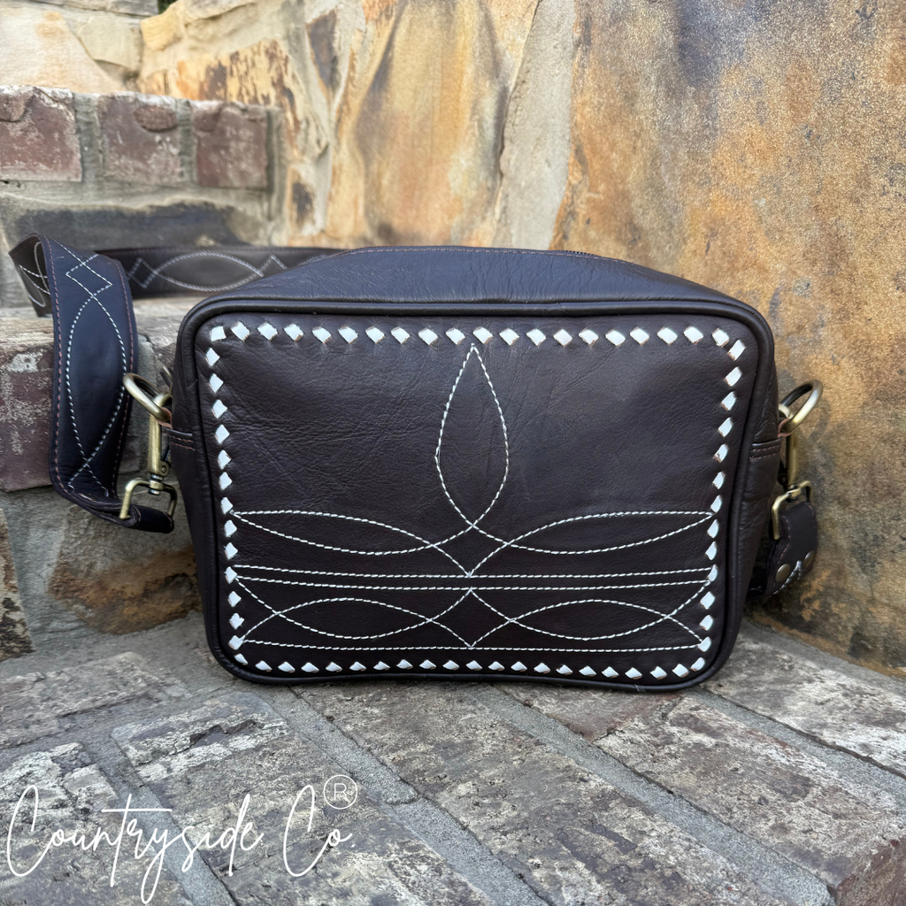 Boot Stitch Genuine Leather Purse