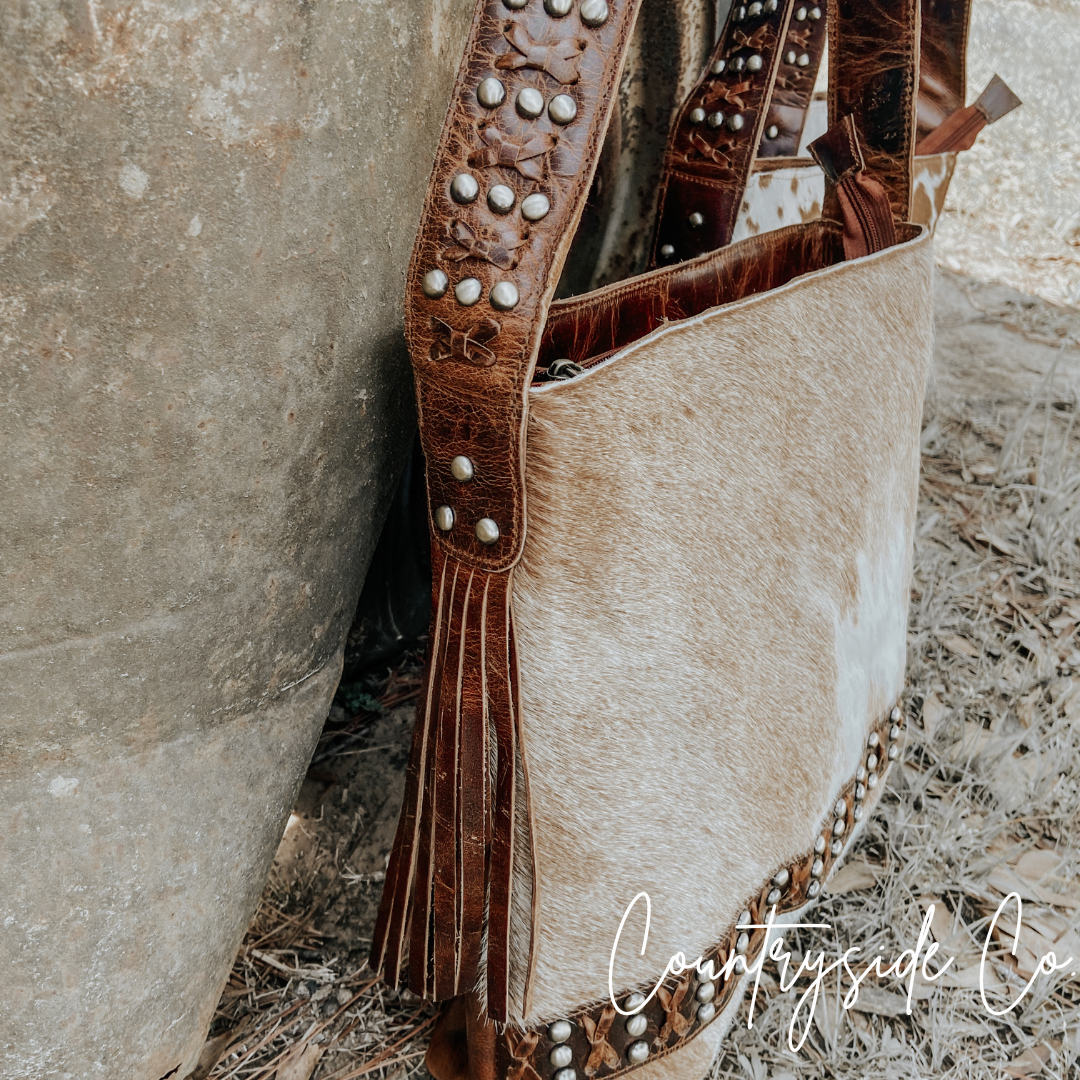 Couture Cowgirl Cowhide Leather Purse