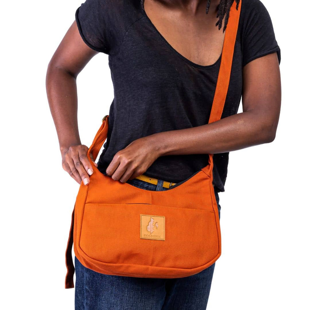 Crossbody Crescent Bag - Canvas Shoulder Bag for Women
