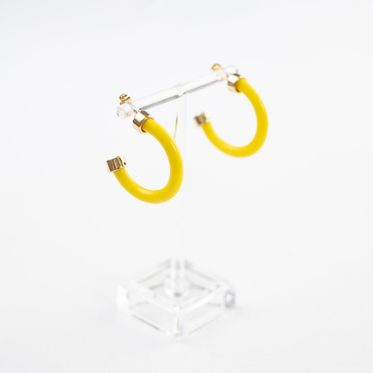 Yellow Mini Hoop Earrings - Shop Avnu