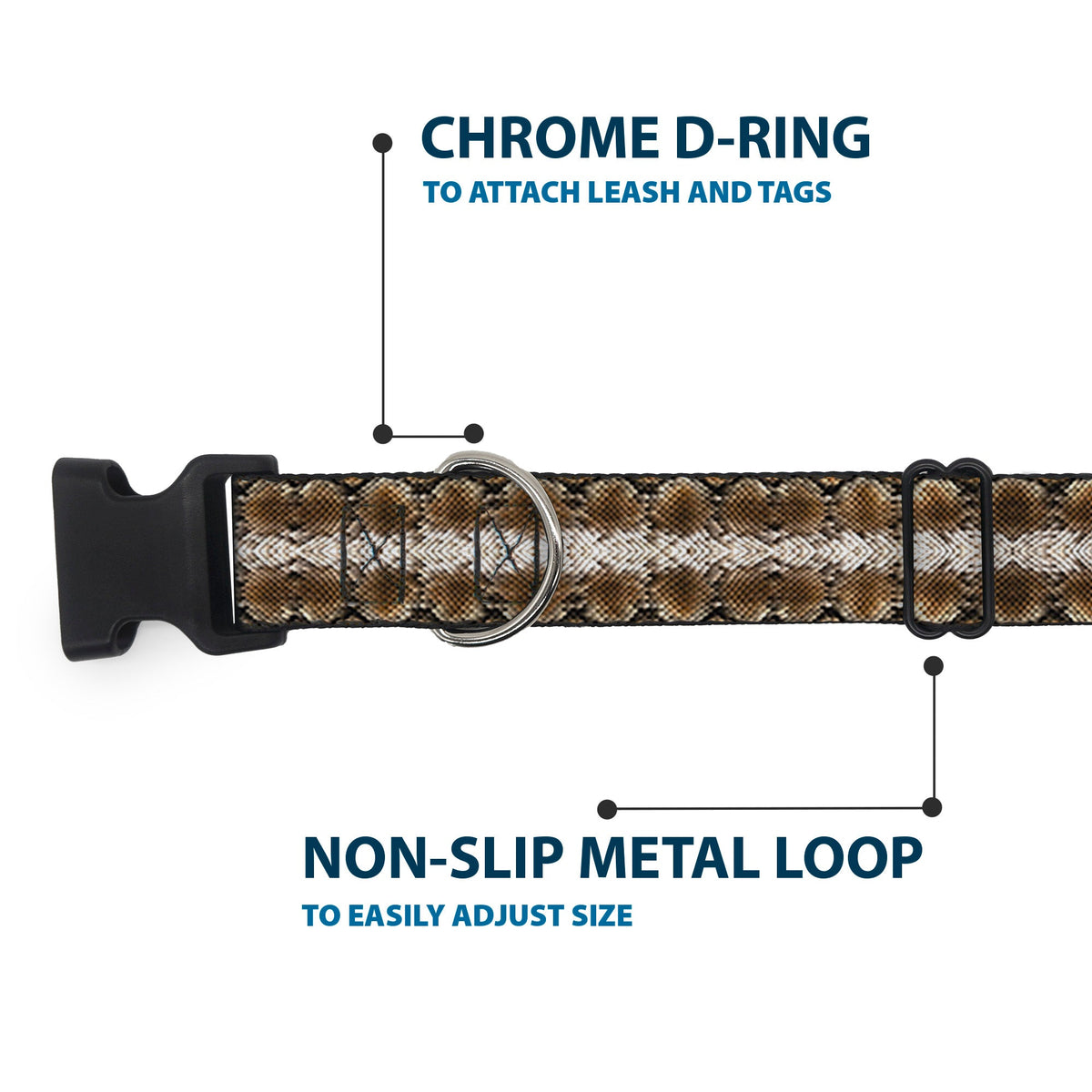 Plastic Clip Collar - Snake Skin 2