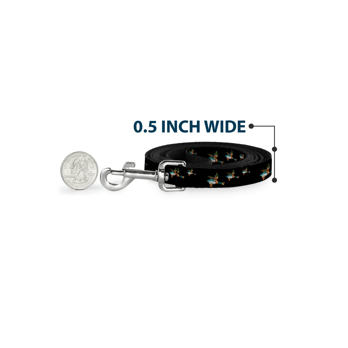 Dog Leash - Flying Mallards Black