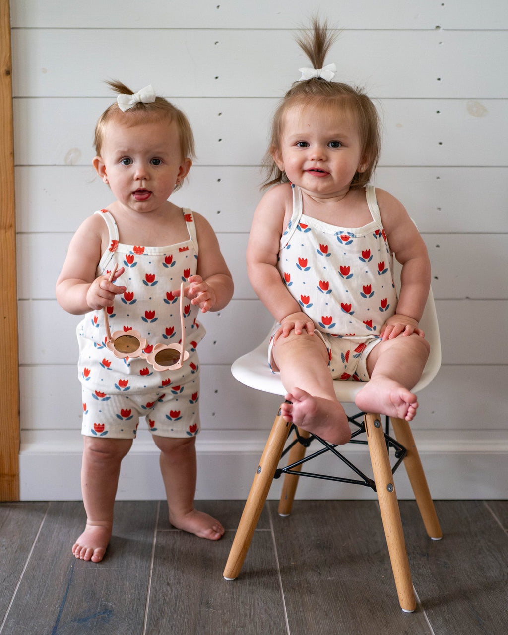 Red White & Blue Tulip Ribbed Bamboo 2pc Tank Set - Shop Avnu