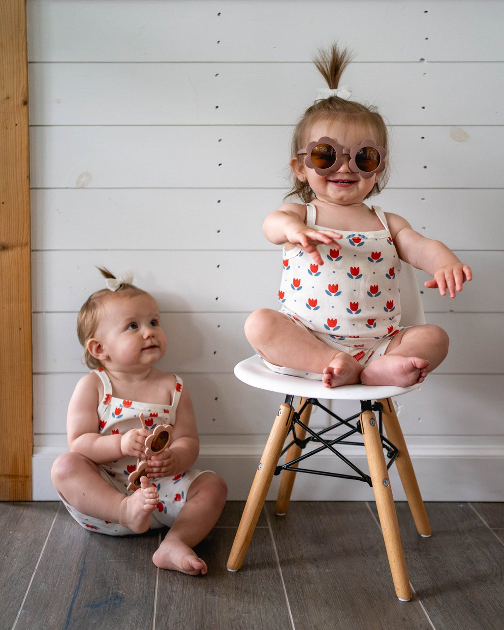 Red White & Blue Tulip Ribbed Bamboo 2pc Tank Set - Shop Avnu