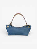 Blair-East West Shoulder Bag, Denim Leather