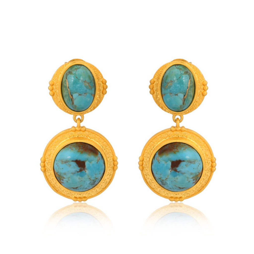 Island Hopping Drop Earrings - Turquoise - Shop Avnu