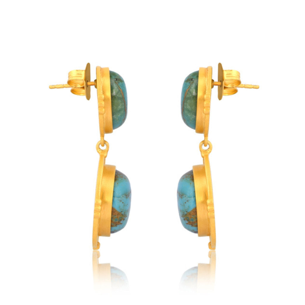 Island Hopping Drop Earrings - Turquoise - Shop Avnu