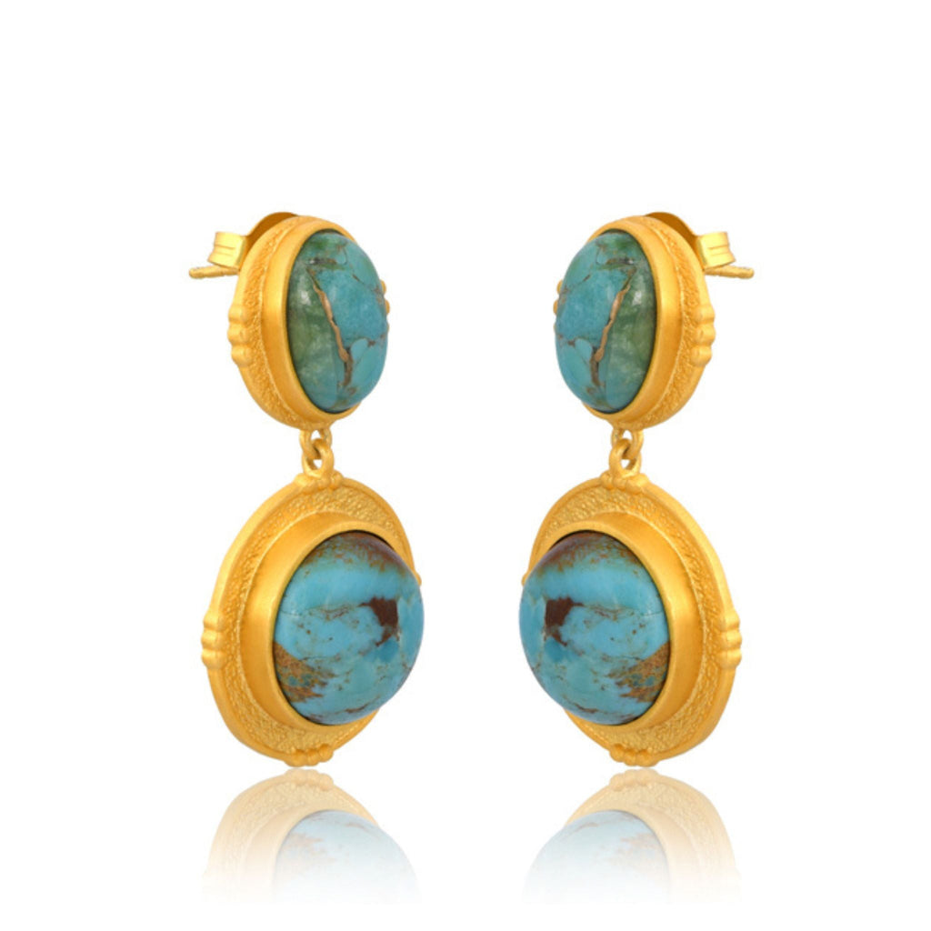 Island Hopping Drop Earrings - Turquoise - Shop Avnu