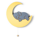 LumiDreams Wall Light - Kid's Decor Nightlight Elephant on Moon - Shop Avnu