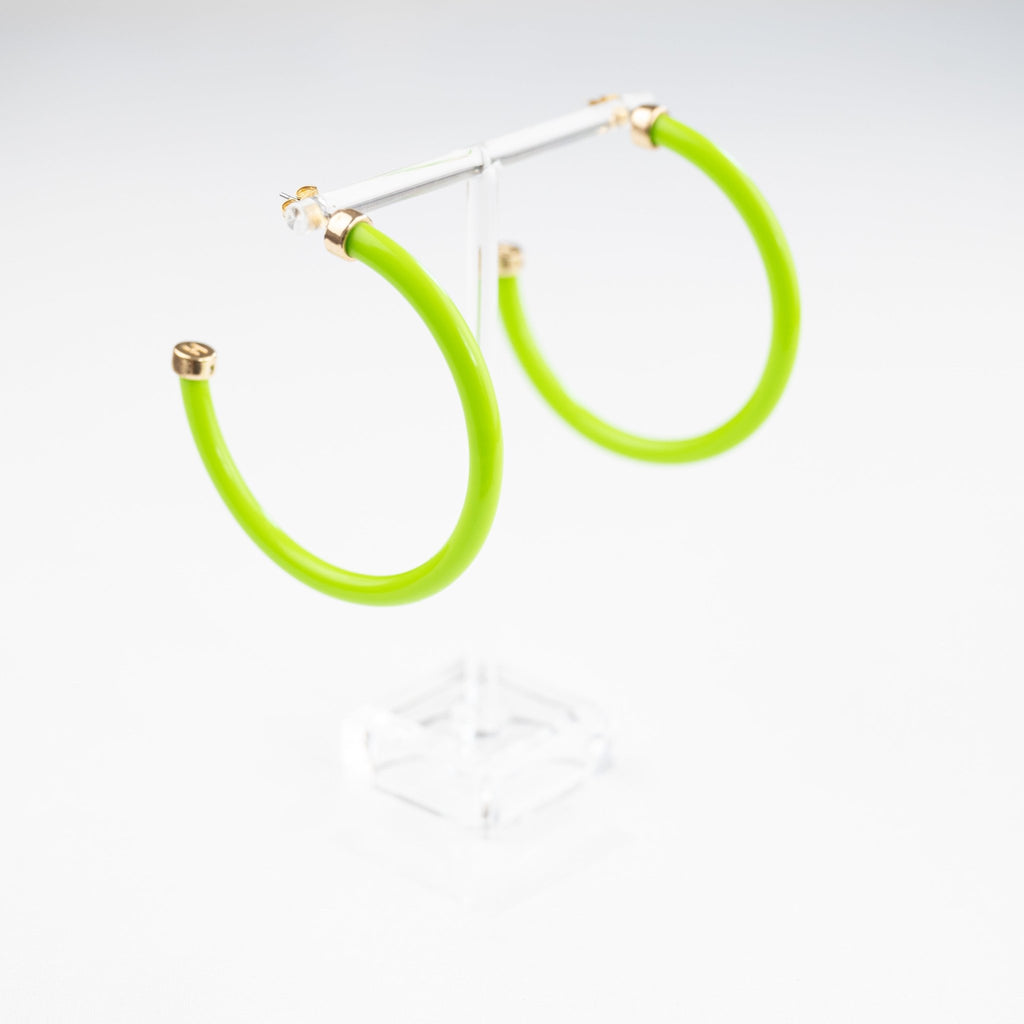 Lime Green Hoop Earrings - Shop Avnu
