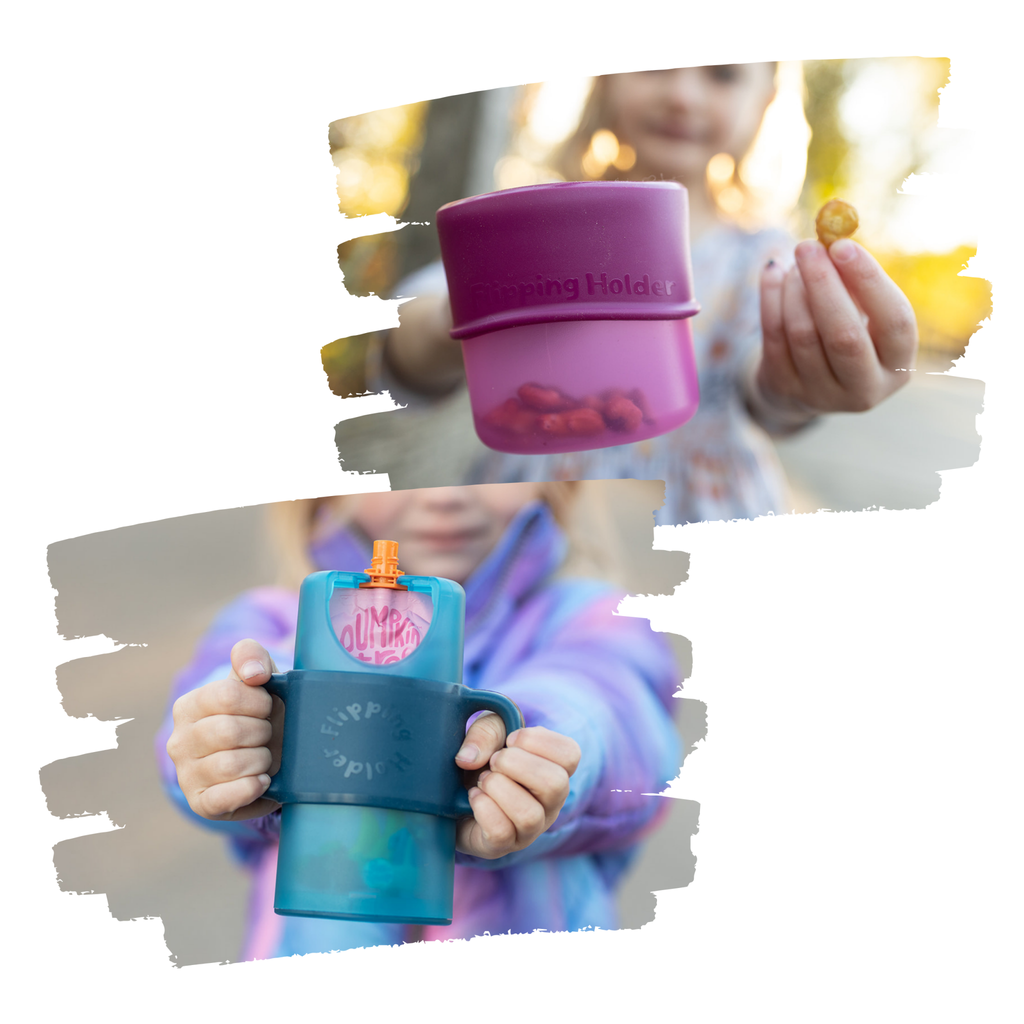 KiddyTrek 4 - in - 1 Sip & Snack Set - Food Pouch & Juice Box Holder, Snack Cup, Sip Cup ALL IN ONE - Shop Avnu