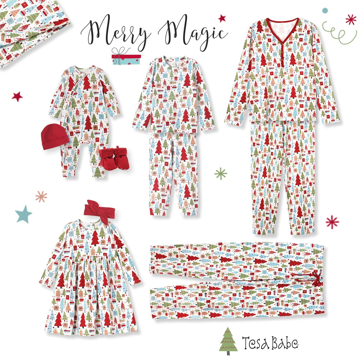 Christmas Merry Baby Bamboo Zipper Romper - Family Matching - Shop Avnu
