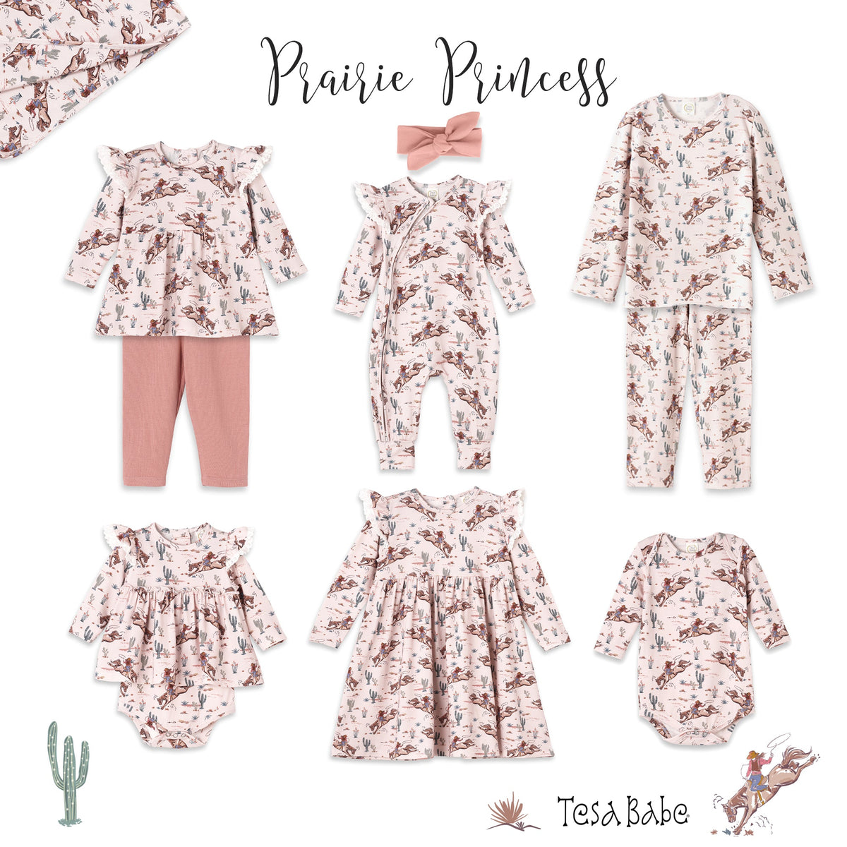 Prairie Princess Baby Girl's Western Bamboo Top & Legging - Shop Avnu