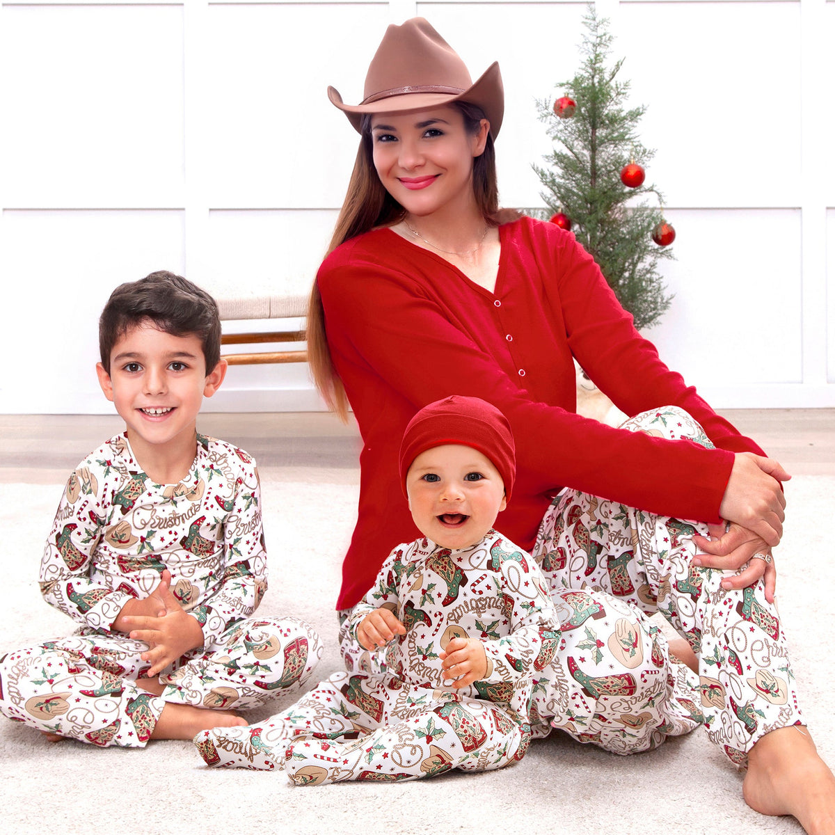 Western Christmas Family Matching Bamboo Pajamas - Cowboy - Shop Avnu