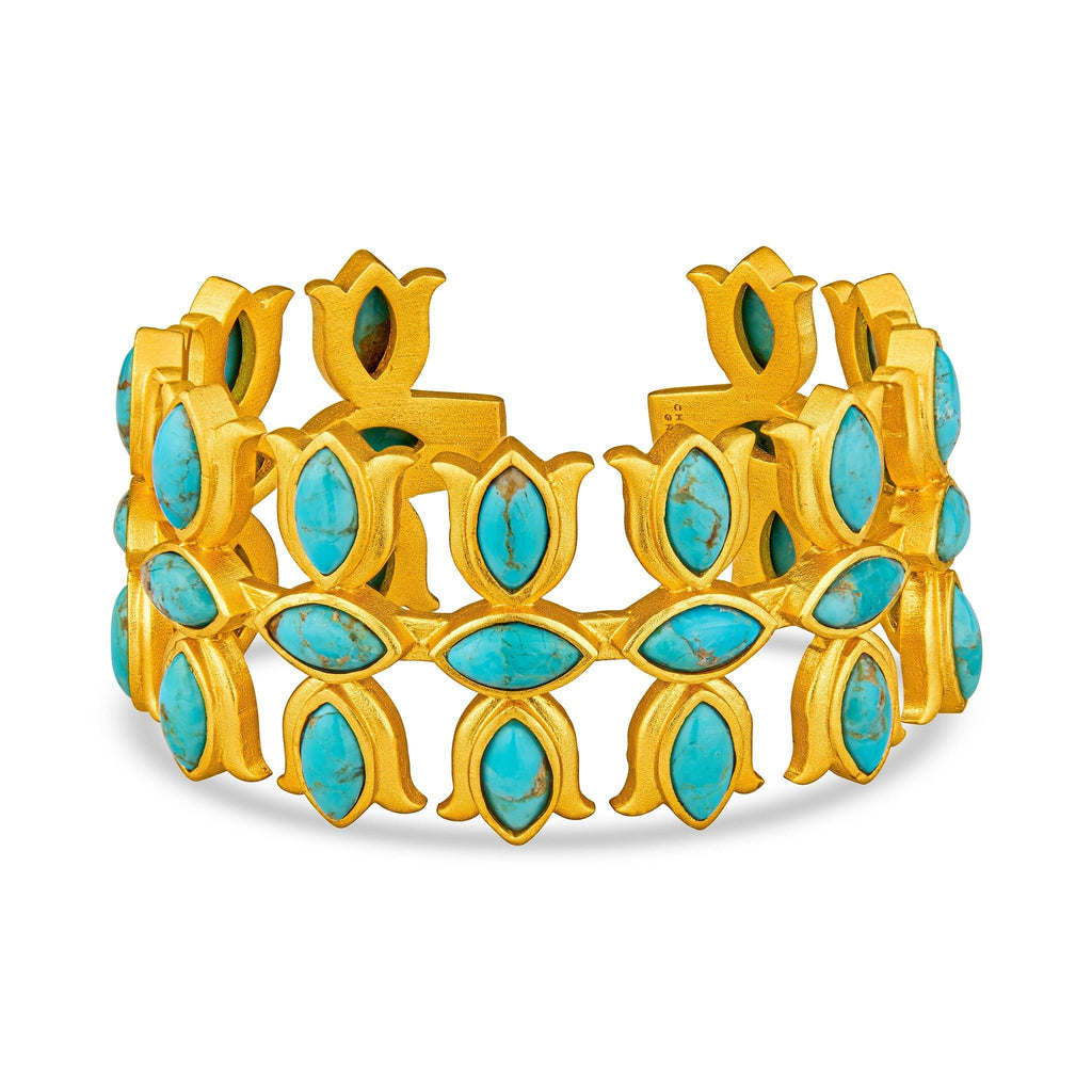 Flower Crown Cuff - Turquoise - Shop Avnu