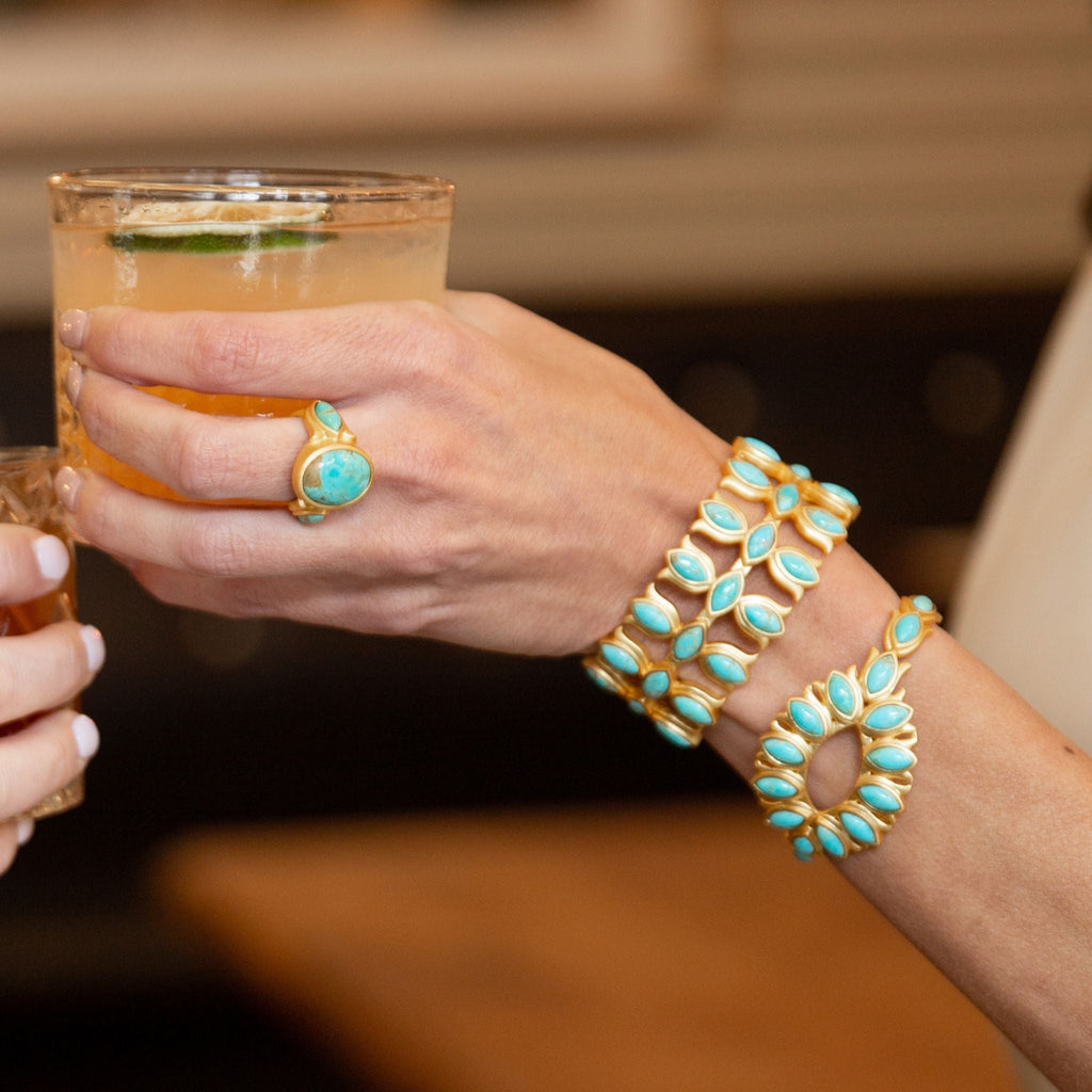 Flower Crown Cuff - Turquoise - Shop Avnu