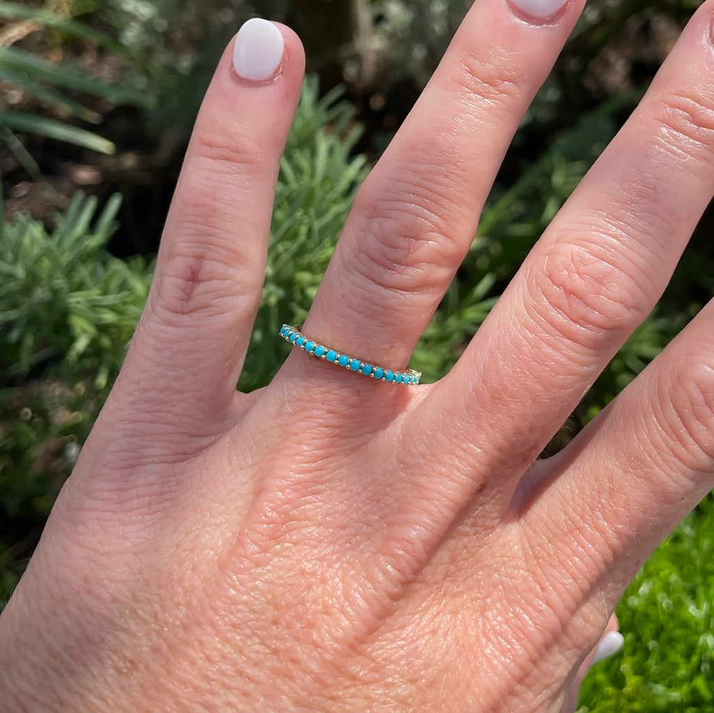 Frankie 14K Gold and Turquoise Ring - Shop Avnu