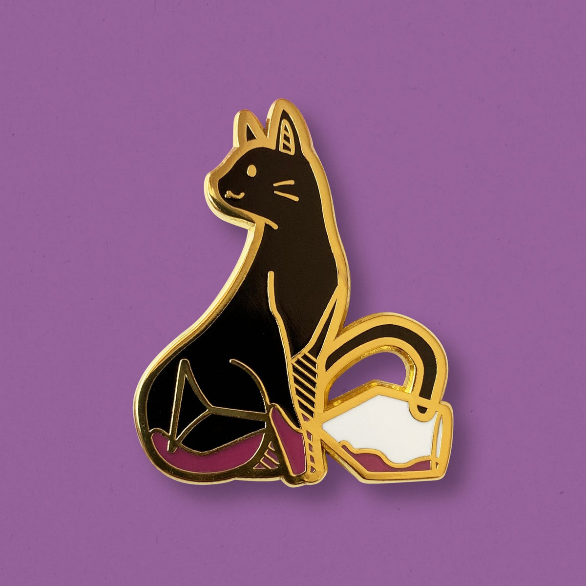 Cat x Wine Pin - Shop Avnu