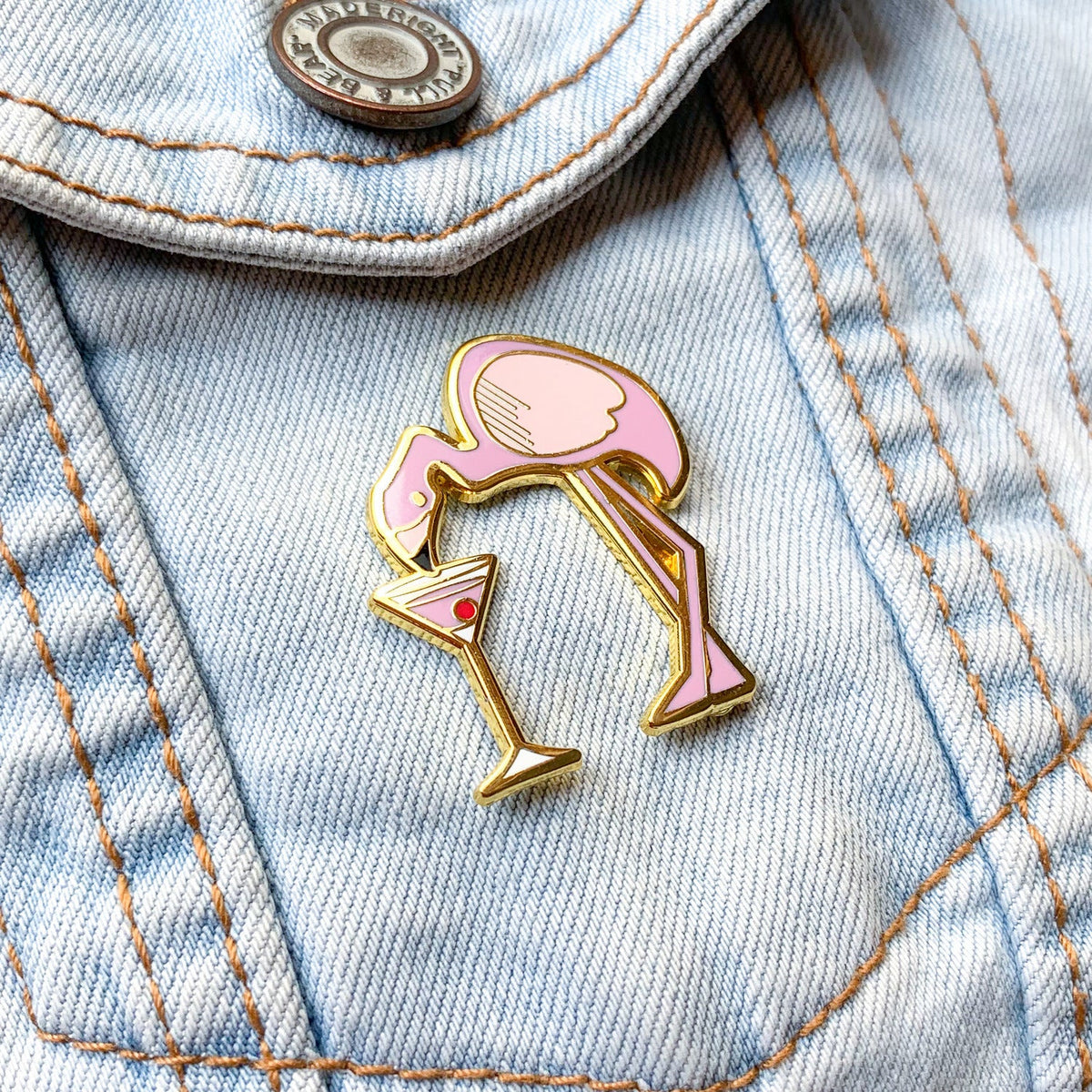 Flamingo x Cosmopolitan Pin - Shop Avnu